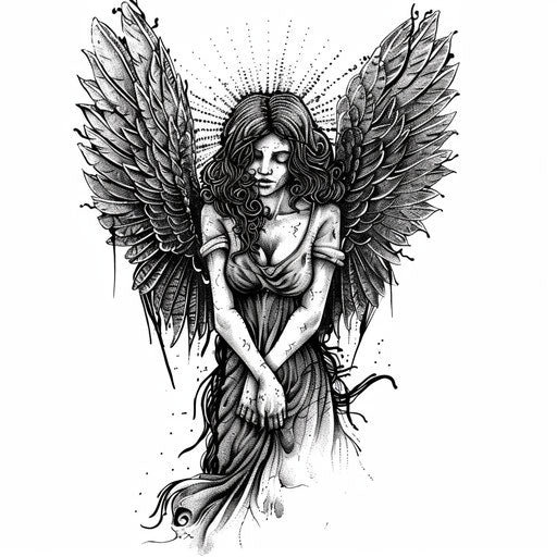 Guardian Angel Stencil Tattoo Kit – IMAGELLA