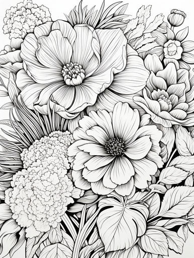 Brainy Fun with Flower Coloring Pages for Kids
