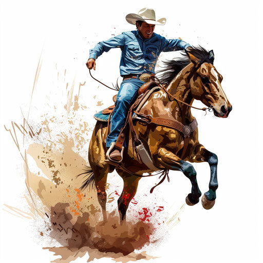 Rodeo Clipart in Photorealistic Style: 4K Vector & Stencils