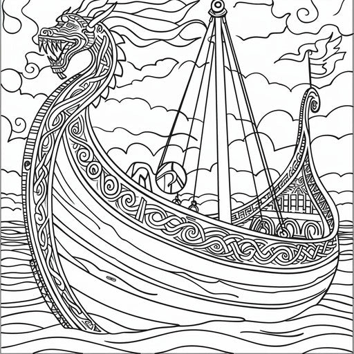 Printable Boat Coloring Page Art for Classes and Scouts IMAGELLA