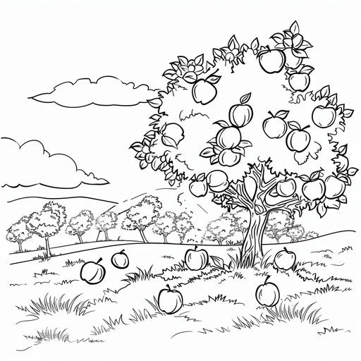 Printable Apple Coloring Page Designs – IMAGELLA