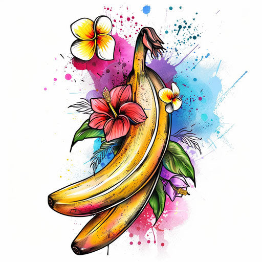 Bold Banana Tattoo Design Pack – IMAGELLA