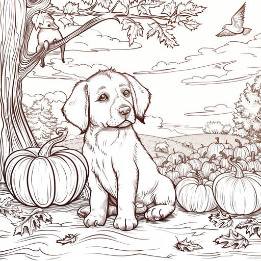 Printable Coloring Pages Puppy Art for Classes and Scouts – IMAGELLA