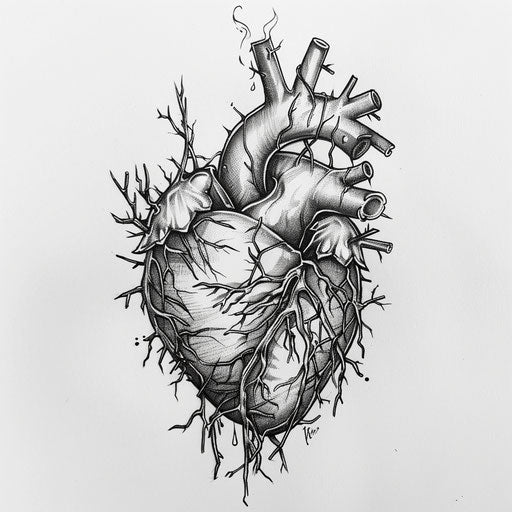 Crying Heart Detailed Tattoo Designs – IMAGELLA