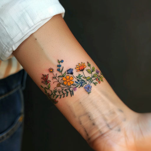 Wildflower Tattoo Blueprint Set