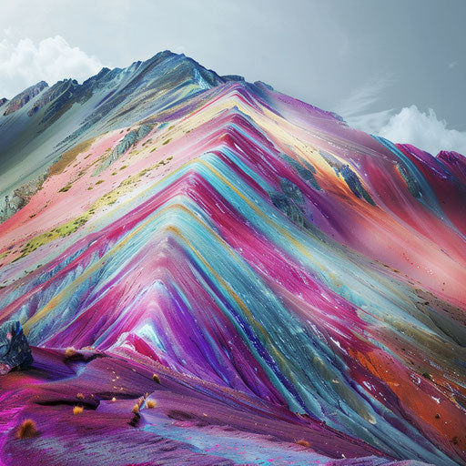 Rainbow Mountain Beautiful Outdoor Art