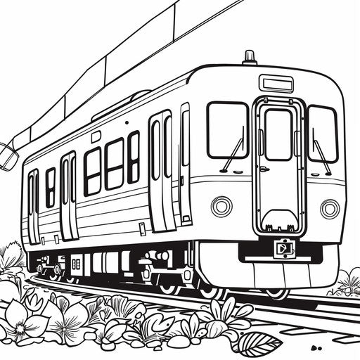 Skill-Building Train Coloring Page for Children – IMAGELLA