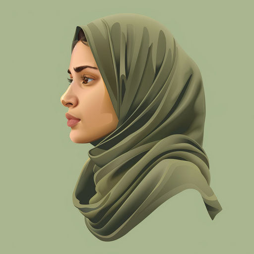 Hijab Clipart in Photorealistic Style: High-Def Vector & 4K