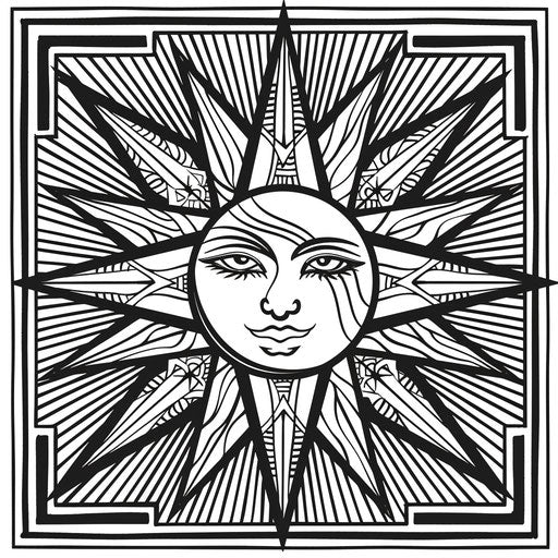 Dexterity & Fun: Sun Coloring Page for Kids – IMAGELLA