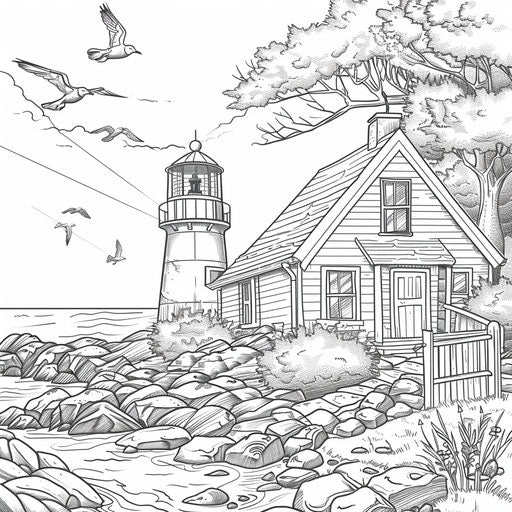 Learning Through Coloring Page House – IMAGELLA