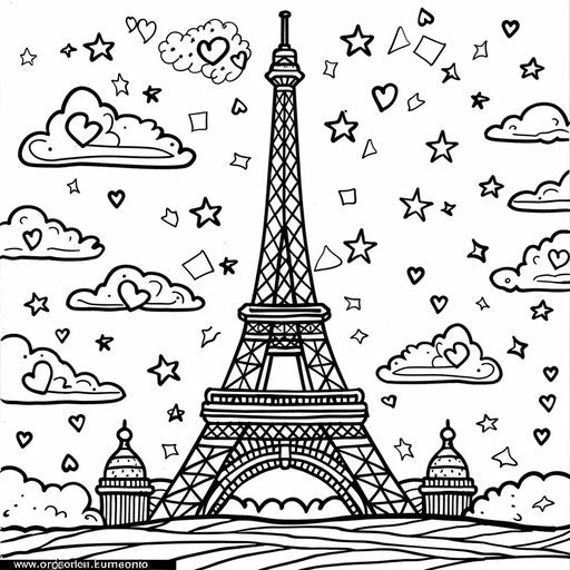 Fun Eiffel Tower Coloring Pages – IMAGELLA