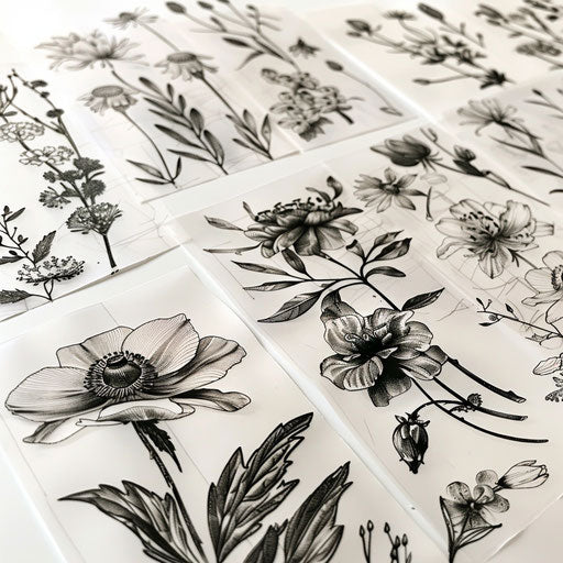 Wildflower Tattoo Blueprint Pack