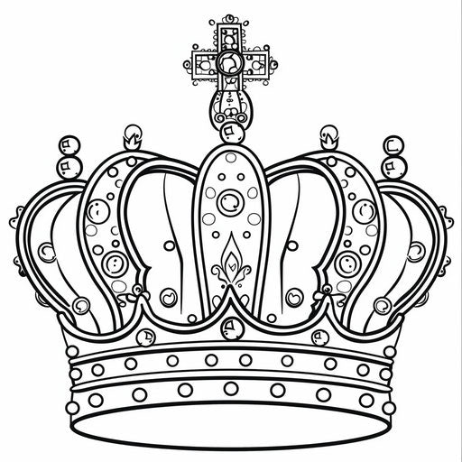 Crown Coloring Page for Creative Time – IMAGELLA