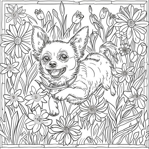 Printable Chihuahua Coloring Page Art for Classes and Scouts – IMAGELLA