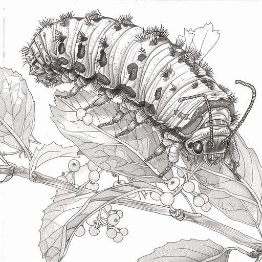 Explore & Learn: Caterpillar Coloring Page for Kids – IMAGELLA