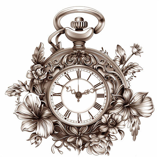 Sophisticated Time Tattoo Designs