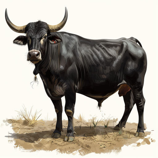 Carabao Clipart in Photorealistic Style Illustration: 4K Vector & PNG