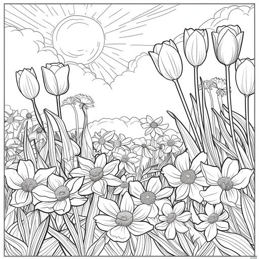 Printable Printable Spring Coloring Sheets for All Ages – IMAGELLA