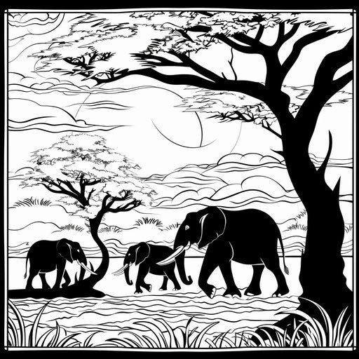 Explore Artistic Elephant Coloring Page - Get Inspired – IMAGELLA