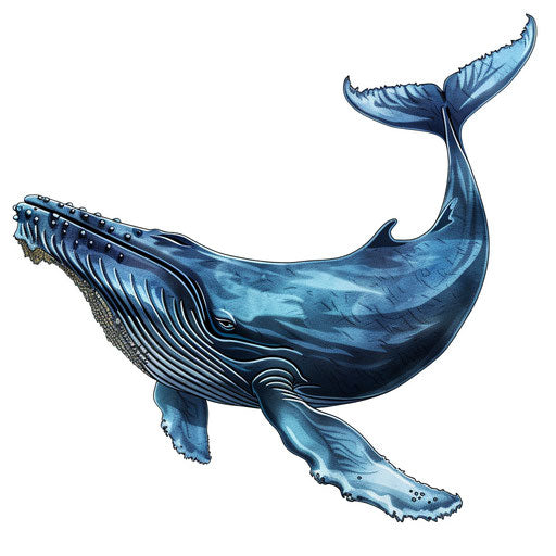 Blue Whale Clipart: Photorealistic Style, 4K & SVG – IMAGELLA