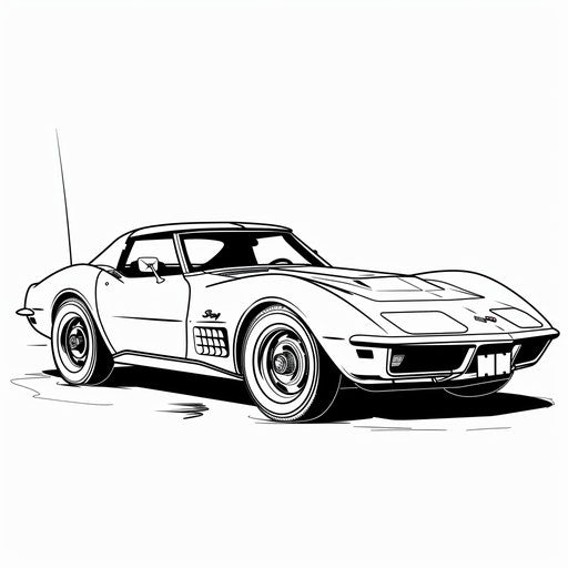 Corvette Coloring Pages for Creative Time – IMAGELLA