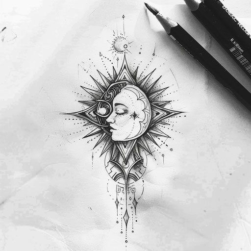 Rising Sun Tattoo Design Kit – Imagella