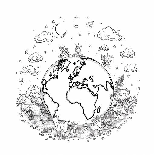 Engaging Earth Coloring Pages for Various Groups – IMAGELLA