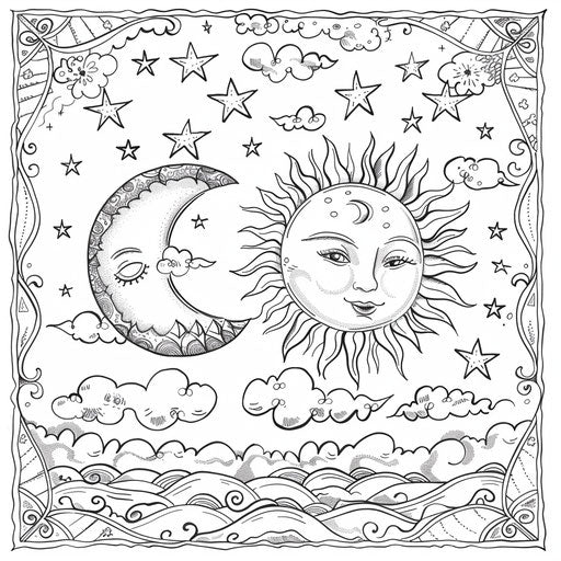 Discover Unique Sun Coloring Page - Premium Selection – IMAGELLA