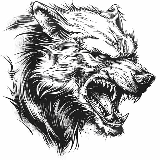 Radiant Werewolf Tattoo Art Set – IMAGELLA