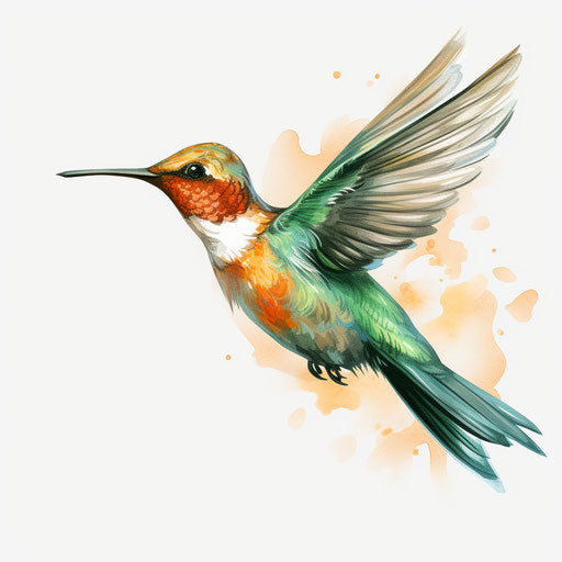 4K Hummingbird Clipart in Oil Painting Style: Vector & SVG – IMAGELLA