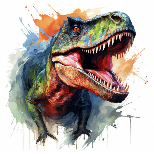 4K Vector Dinosaur Clipart in Oil Painting Style – IMAGELLA