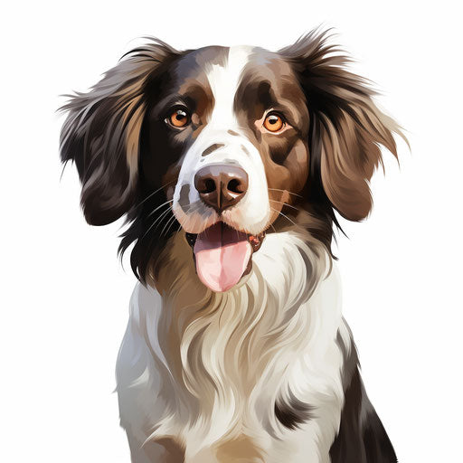Cartoon Dog Png Clipart in Oil Painting Style: Vector & 4K