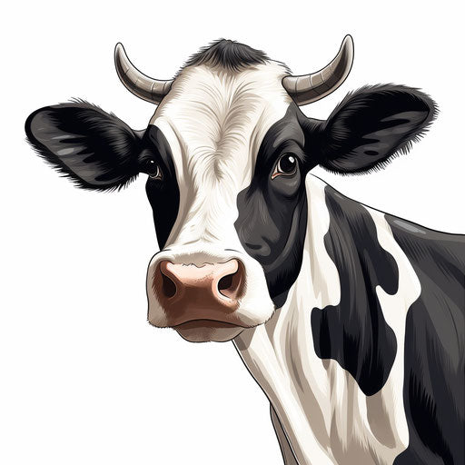 Cow Clipart in Chiaroscuro Art Style: Vector ARt, 4K, EPS, PNG – IMAGELLA