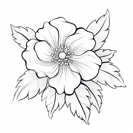 Chiaroscuro Art Styled Flower Outline Graphics: 4K Vector Art – IMAGELLA