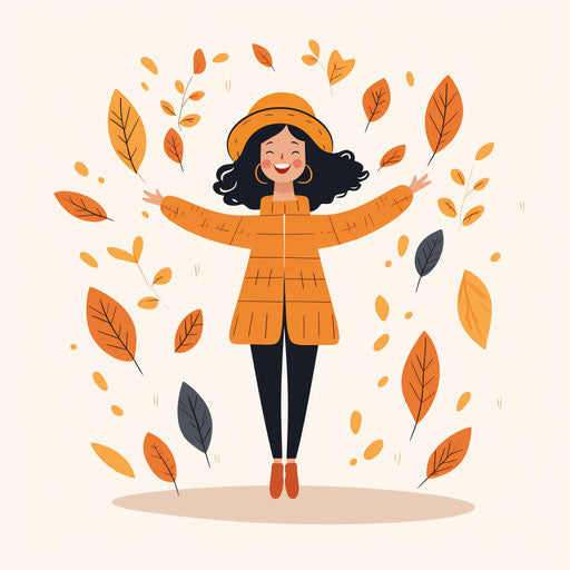 Happy Fall Clipart in Minimalist Art Style: 4K Vector Art – IMAGELLA