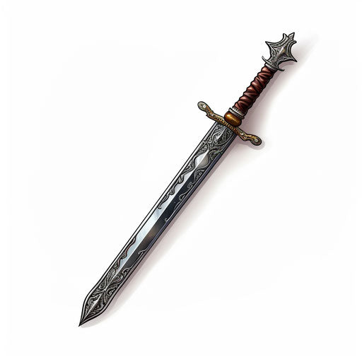 Sword Clipart in Chiaroscuro Art Style: 4K Vector Clipart – IMAGELLA