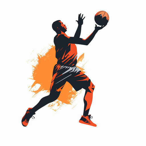 Basketball Clipart in Minimalist Art Style: High-Res Vector & 4K – IMAGELLA