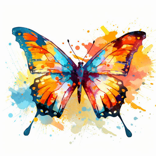 Butterfly Png Clipart in Impressionistic Art Style: 4K & Vector