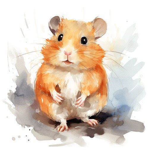 Hamster Clipart in Oil Painting Style Artwork: Vector, PNG, 4K – IMAGELLA