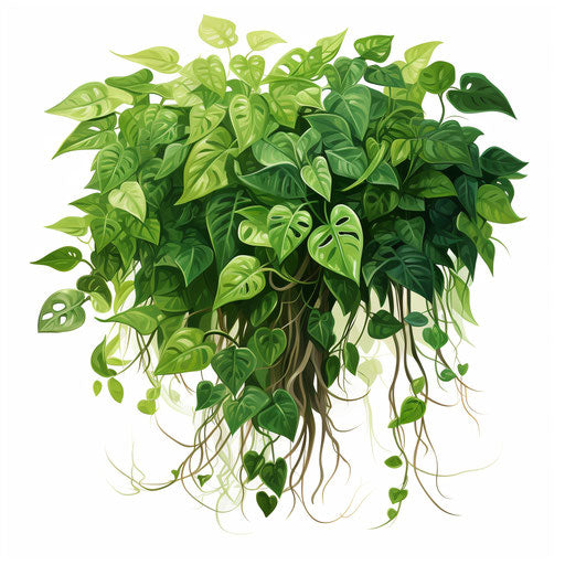4K Greenery Clipart in Chiaroscuro Art Style: Vector & SVG