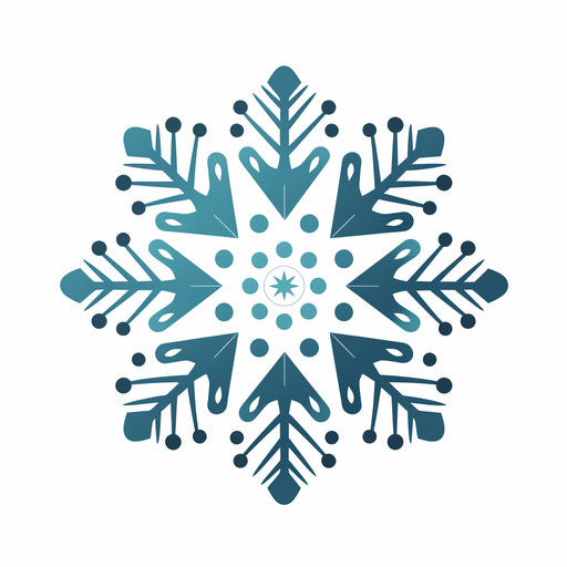 4K Snowflake Clipart in Minimalist Art Style: Vector & SVG – IMAGELLA