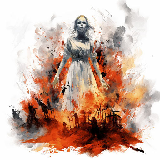 4K Vector Horror Clipart in Impressionistic Art Style