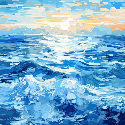 Ocean Clipart in Impressionistic Art Style: 4K Vector & SVG – IMAGELLA