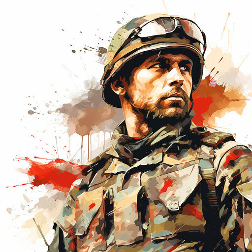 Military Clipart in Oil Painting Style Artwork: Vector, PNG, 4K – IMAGELLA