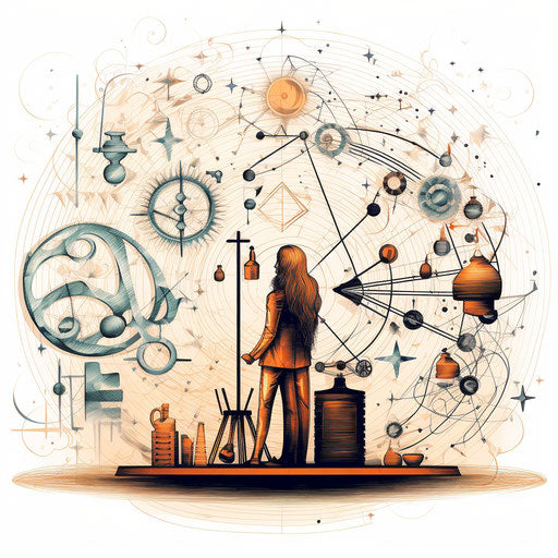 Physics Clipart in Chiaroscuro Art Style Artwork: 4K Vector & PNG