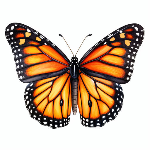 Monarch Butterfly Clipart in Oil Painting Style: Vector ARt, 4K, EPS ...