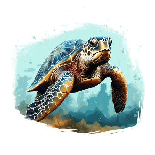 Turtle Clipart in Chiaroscuro Art Style: HD Vector, 4K – IMAGELLA