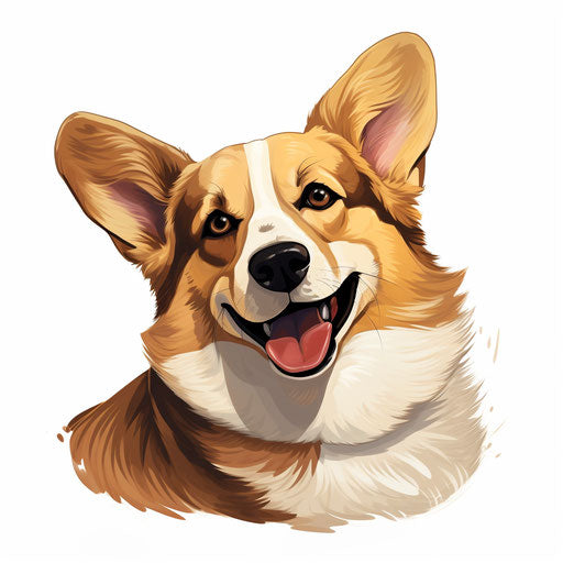 High-Res Corgi Clipart in Chiaroscuro Art Style Art: 4K & Vector – IMAGELLA