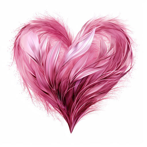 Pink Heart Clipart in Chiaroscuro Art Style: 4K, Vector & SVG Clipart