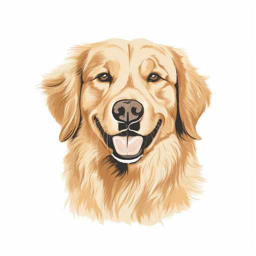 4K & Vector Golden Retriever Clipart in Minimalist Art Style – IMAGELLA